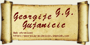 Georgije Gujaničić vizit kartica